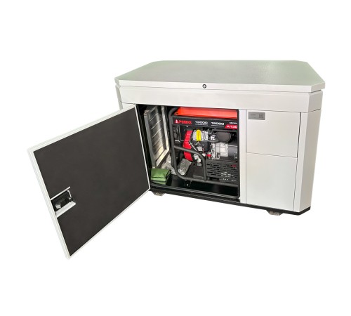 Тихий зимний кожух для генератора 1600 RAL 7035 (2 вентилятора)